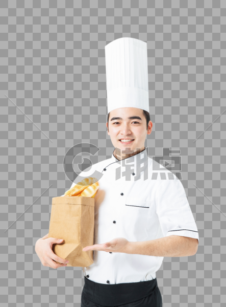厨师拿面包图片素材免费下载