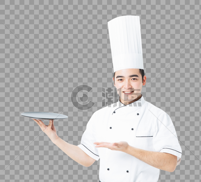 厨师拿着托盘图片素材免费下载