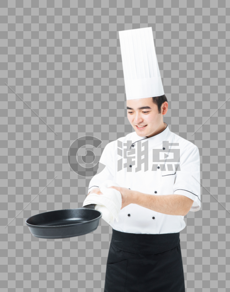 厨师拿着锅图片素材免费下载