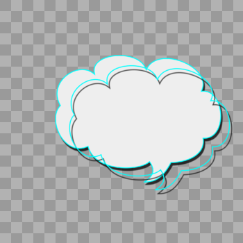 云朵对话框图片素材免费下载