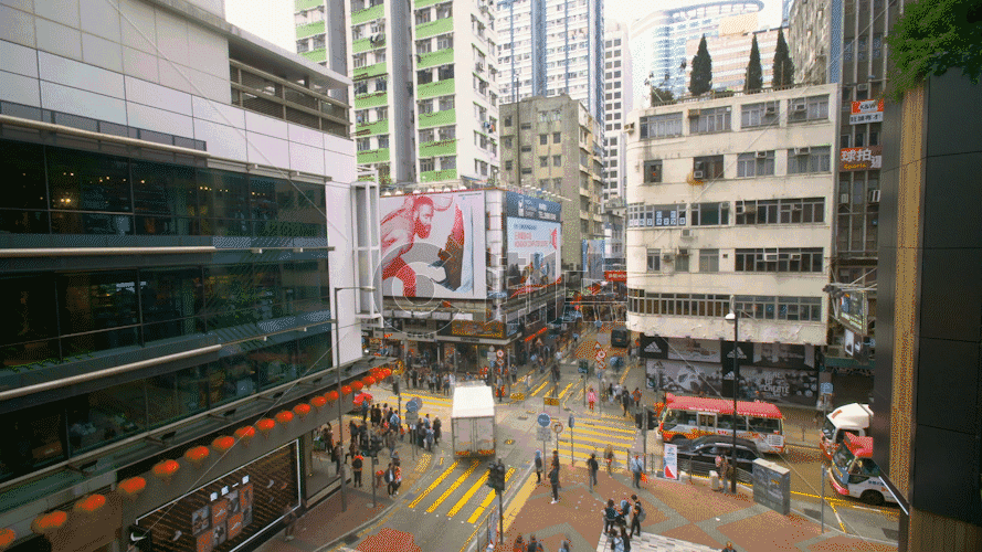 香港九龙塘商业大街延迟GIF图片素材免费下载