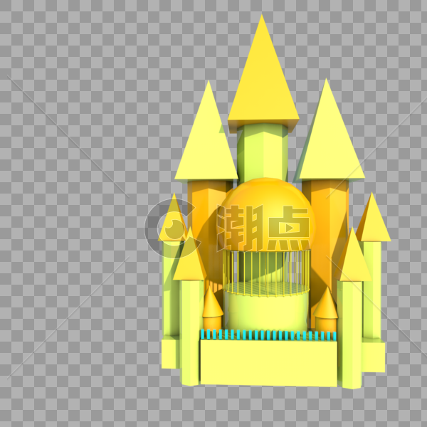 C4D城堡漂亮的城堡图片素材免费下载