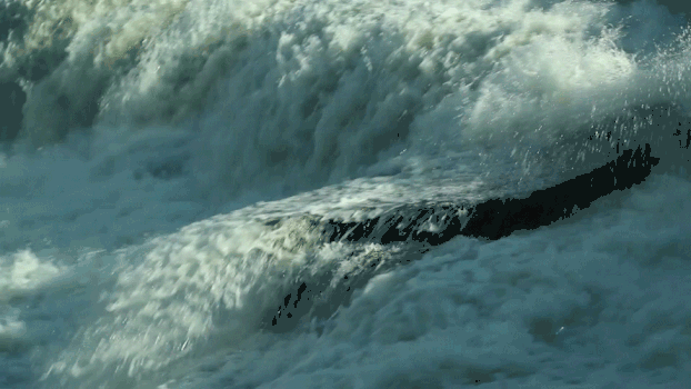 河水下游浪花实拍视频GIF图片素材免费下载