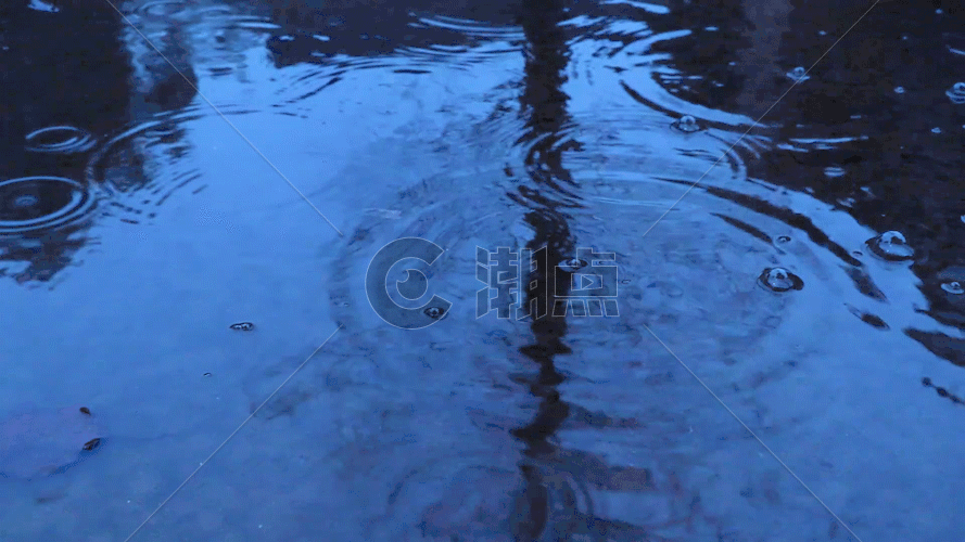 湖面雨滴GIF图片素材免费下载