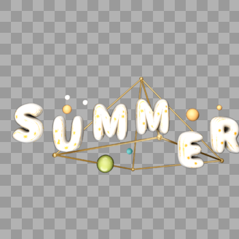 夏天SUMMER气泡字图片素材免费下载