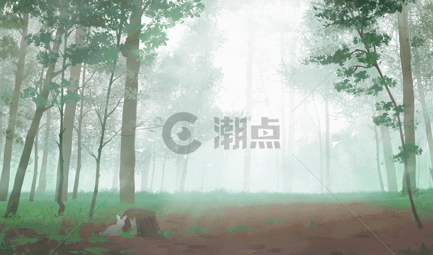 迷雾森林GIF图片素材免费下载