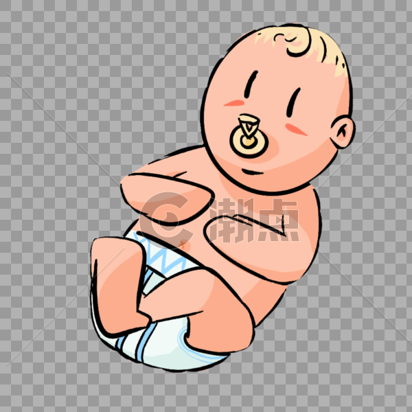 可爱婴儿插画图片素材免费下载