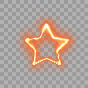 橙色火烧星星光效图片素材免费下载