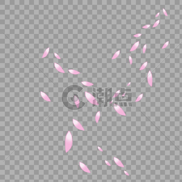 手绘粉色花瓣图片素材免费下载