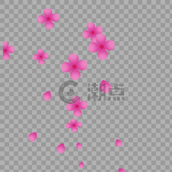 手绘粉色花朵图片素材免费下载
