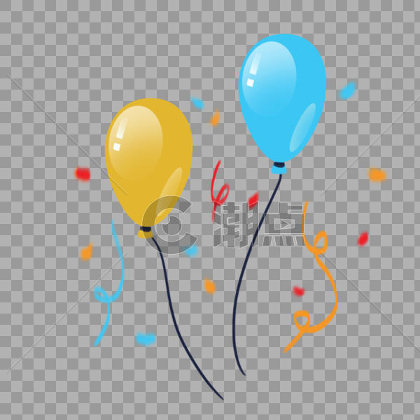 气球手绘插画元素图片素材免费下载