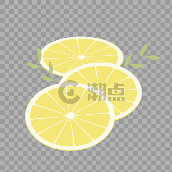 柠檬片矢量装饰免抠素材图片素材免费下载