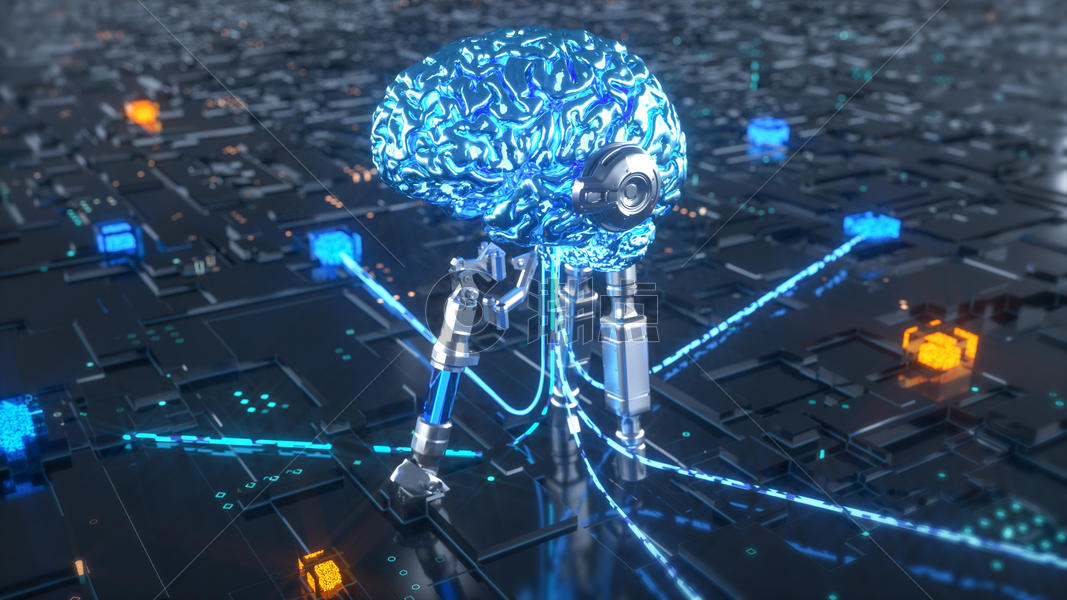 科幻人工智能大脑场景图片素材免费下载