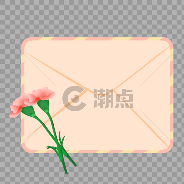 母亲节康乃馨信封图片素材免费下载