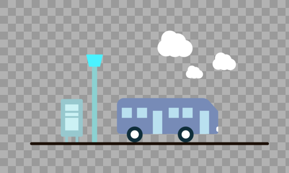 公交车插画元素图片素材免费下载