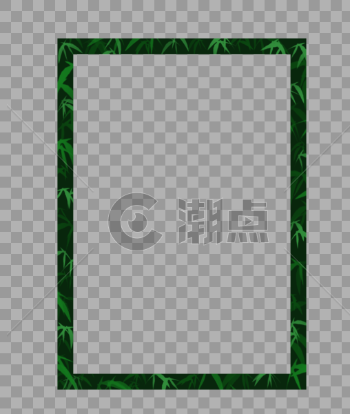 竹子绿叶边框图片素材免费下载