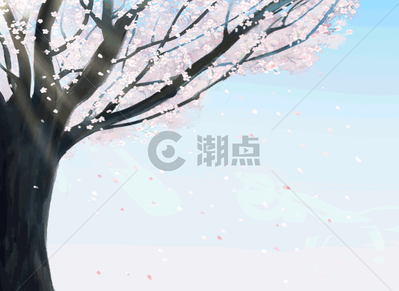 樱花树gif图片素材免费下载