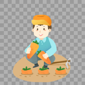 劳动节收萝卜的农民图片素材免费下载