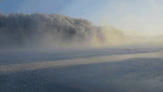 新疆温泉雾凇GIF图片素材免费下载