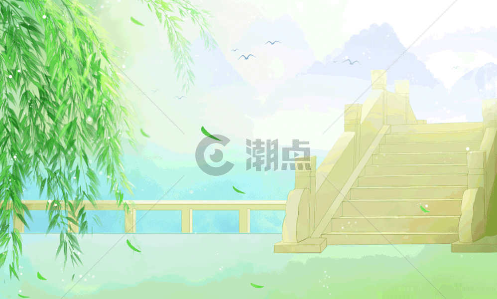 中国风背景插画gif图片素材免费下载