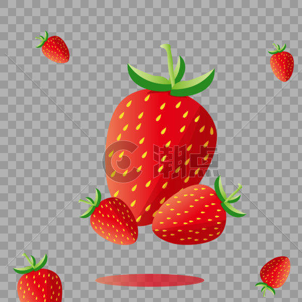 精致水果草莓矢量图图片素材免费下载