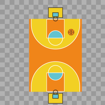 篮球场矢量插图图片素材免费下载