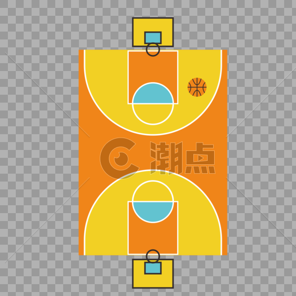 篮球场矢量插图图片素材免费下载