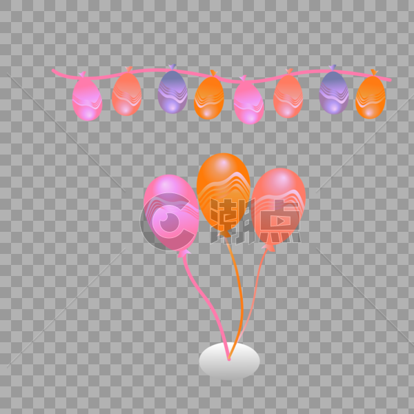 高清矢量气球元素图片素材免费下载