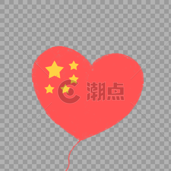红色旗帜气球图片素材免费下载