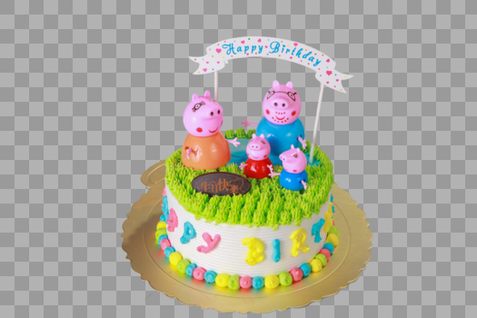 小猪生日蛋糕图片素材免费下载