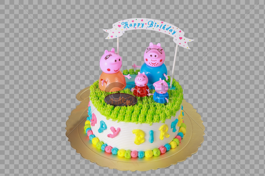 小猪生日蛋糕图片素材免费下载