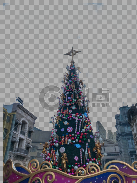 日本大阪环球影城圣诞树图片素材免费下载