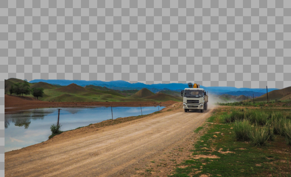 新疆村庄道路图片素材免费下载