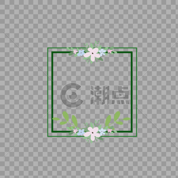 绿色边框图片素材免费下载