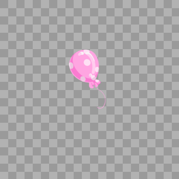 手绘可爱波点粉红小气球图片素材免费下载