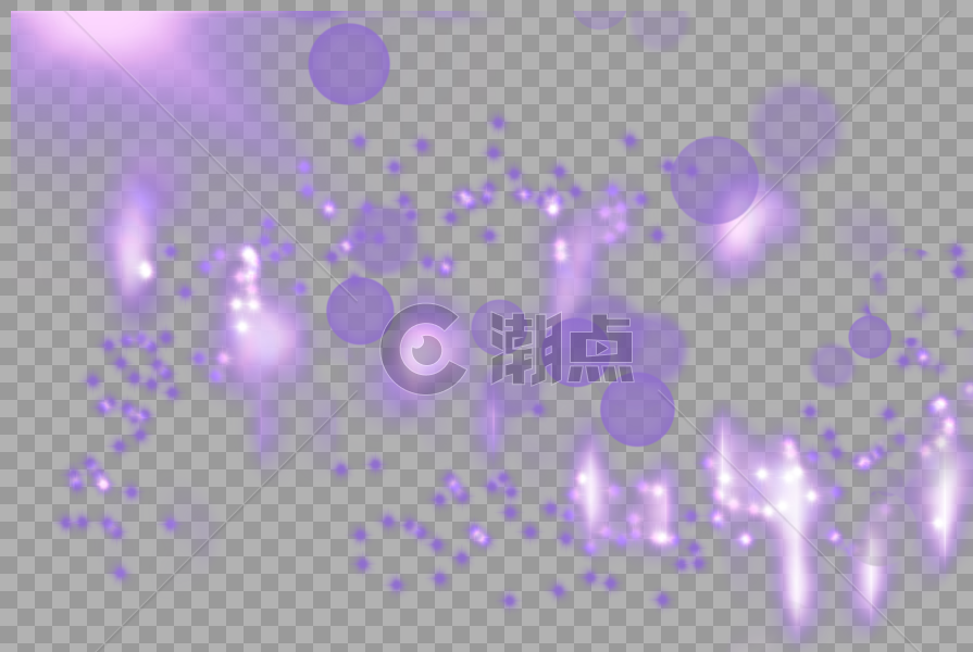 梦幻紫星光斑斓光效图片素材免费下载