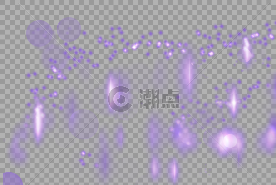 梦幻紫星光光效图片素材免费下载
