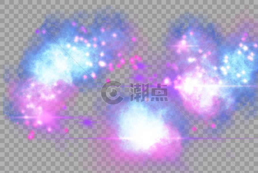 蓝紫色星团炫酷光效图片素材免费下载