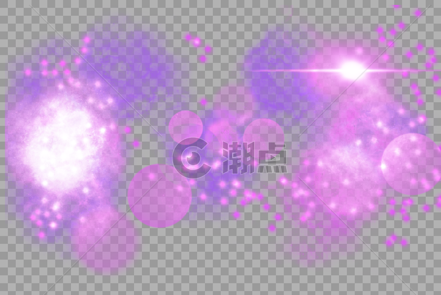 紫色梦幻星空光效图片素材免费下载