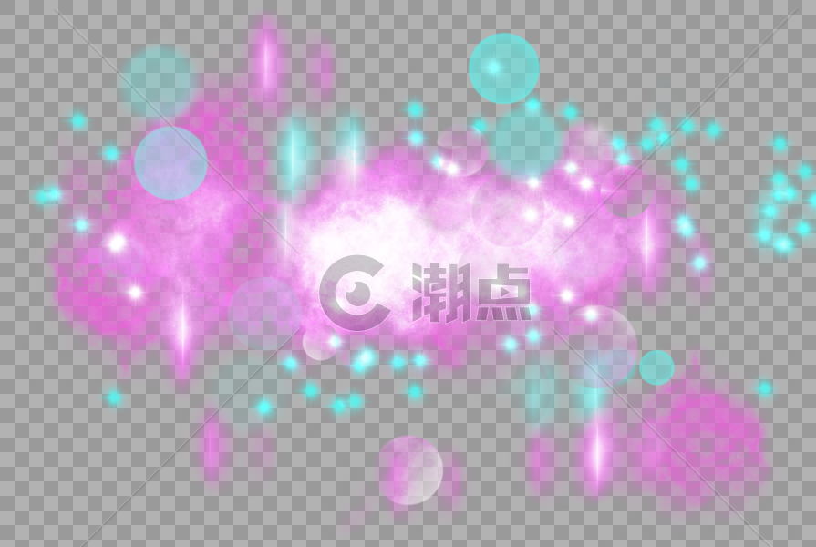 梦幻紫蓝星云光效图片素材免费下载