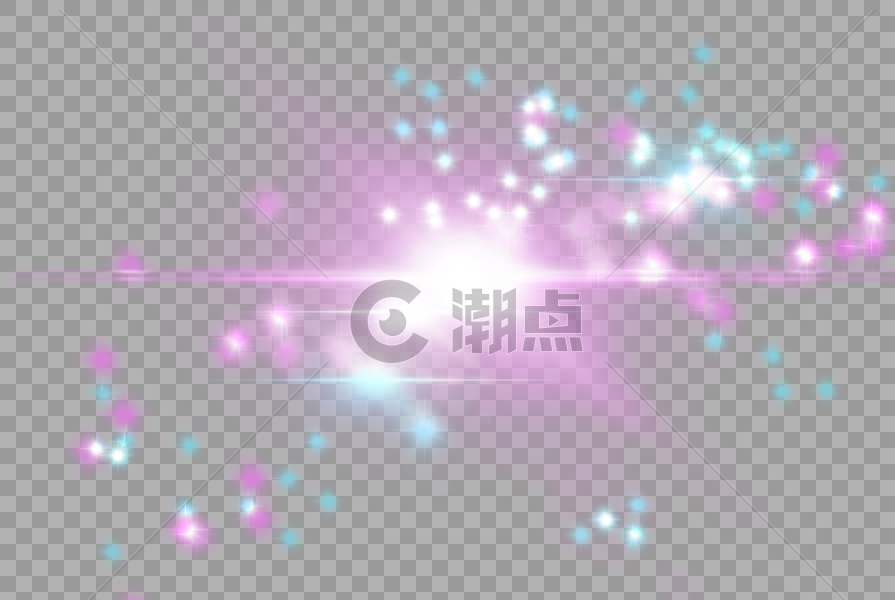 蓝紫梦幻星光光效图片素材免费下载