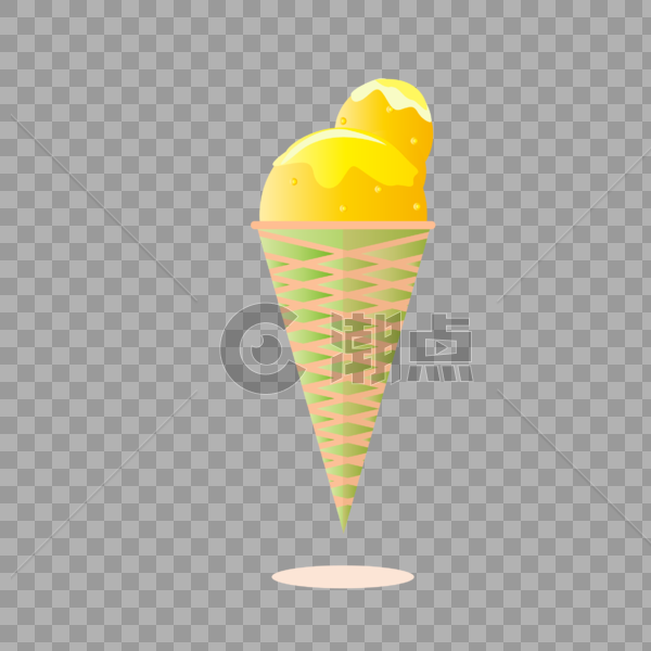 夏天柠檬味雪糕矢量图图片素材免费下载