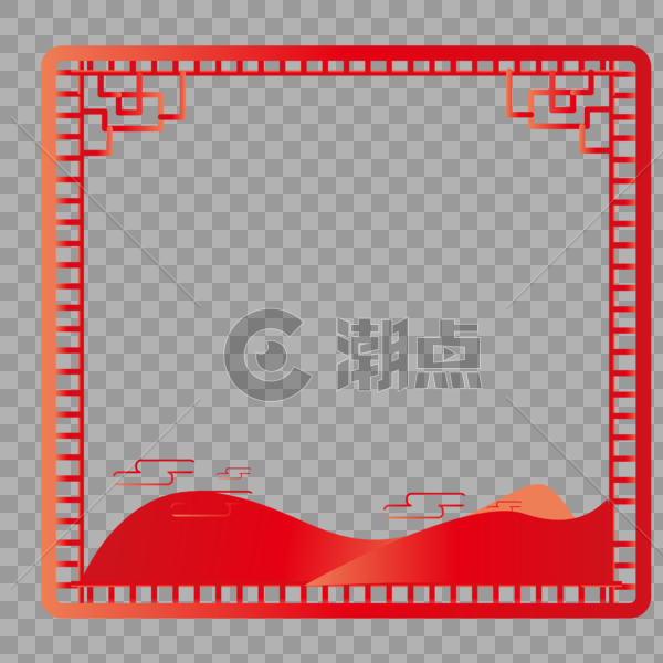 中国风山水边框图片素材免费下载