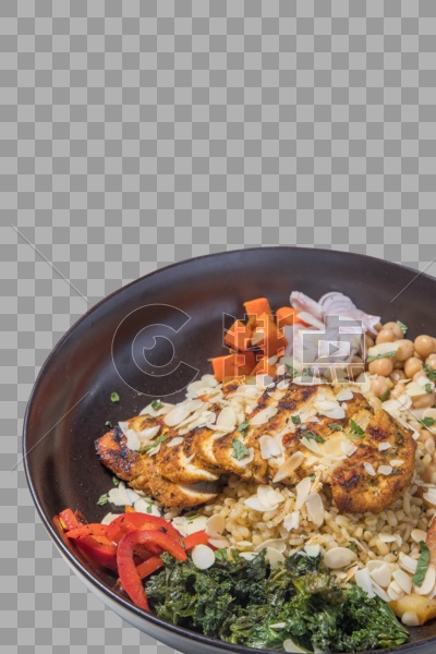 鸡胸糙米饭图片素材免费下载