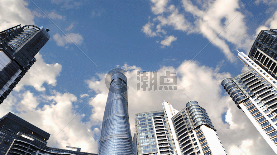 上海之颠天空延时GIF图片素材免费下载