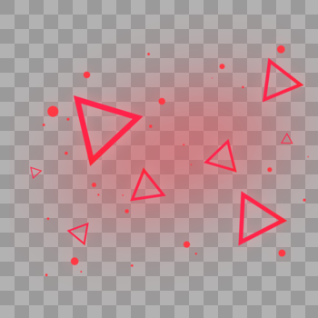 红色三角形光效图片素材免费下载