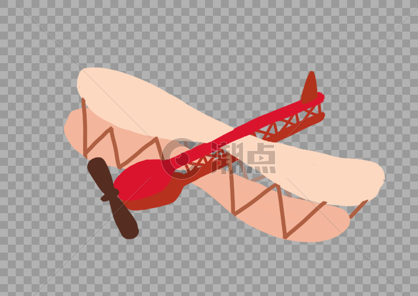 六一儿童节童年玩具飞机红色图片素材免费下载