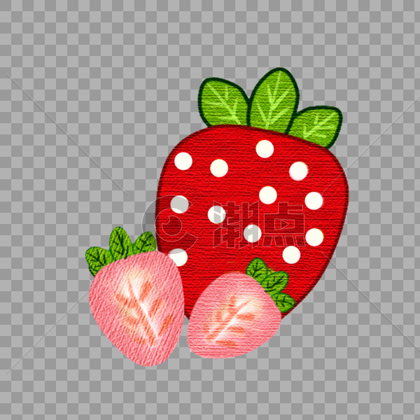 草莓布贴图片素材免费下载
