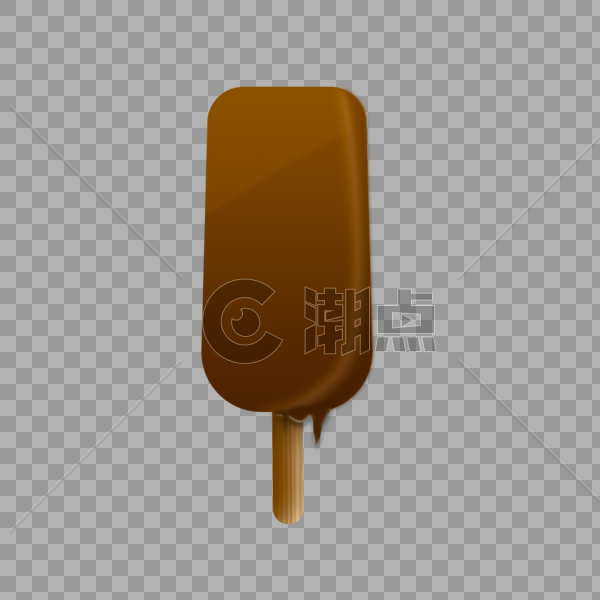 夏季融化的巧克力冰棍图片素材免费下载