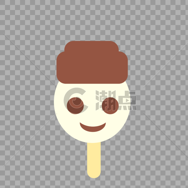 笑脸冰淇淋图片素材免费下载